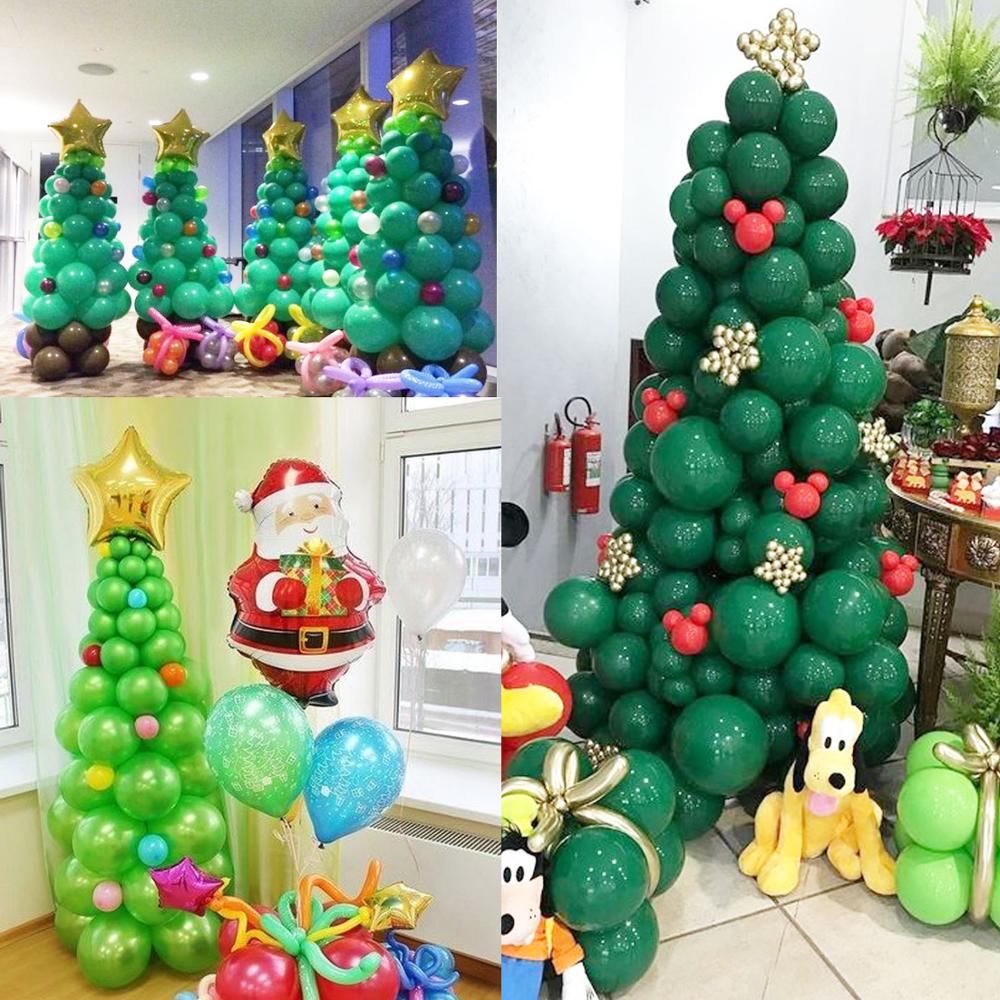 Guirnalda de globos de árbol de Navidad para niños, decoración navideña para el hogar,