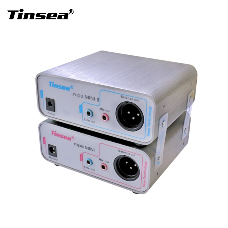 Tinsea Mpa Mini ‖ Dc 5V-9V Audio Interface Microfoon Versterker Geluidskaart Galm Karaoke Met 48V Fantoomvoeding