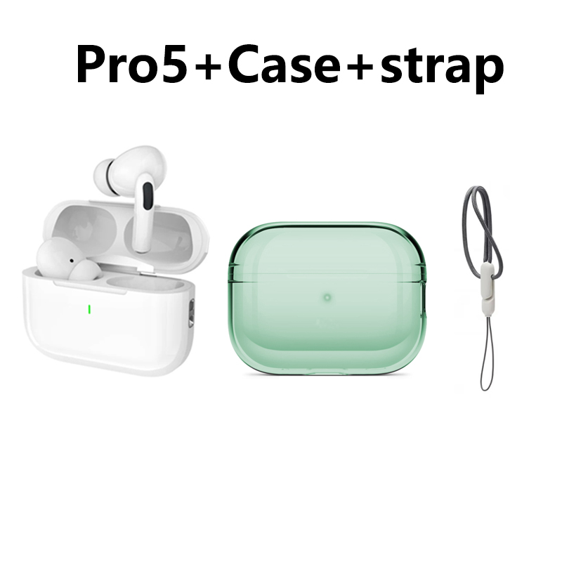 Originale pro 5 tws max trådløse bluetooth-øretelefoner med etui ørepropper støydempende headset for iphone og android-hodetelefoner: Svart