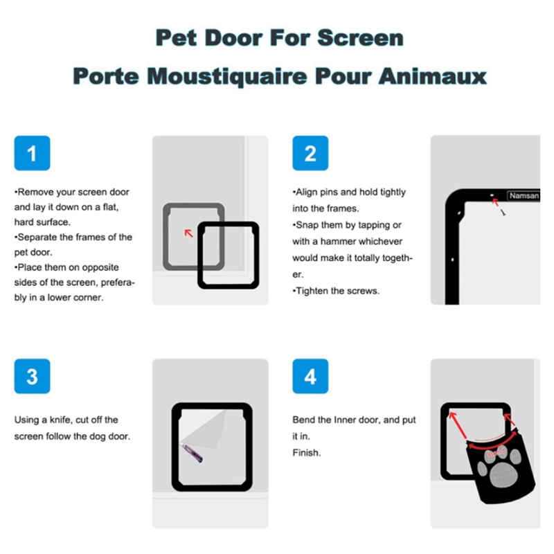 Pet Screen Deur Afsluitbare Pet Screen Deur Doggie Deur Voor Screen Installeren Huisdier Deur Voor Doggy En Kat Gratis entry