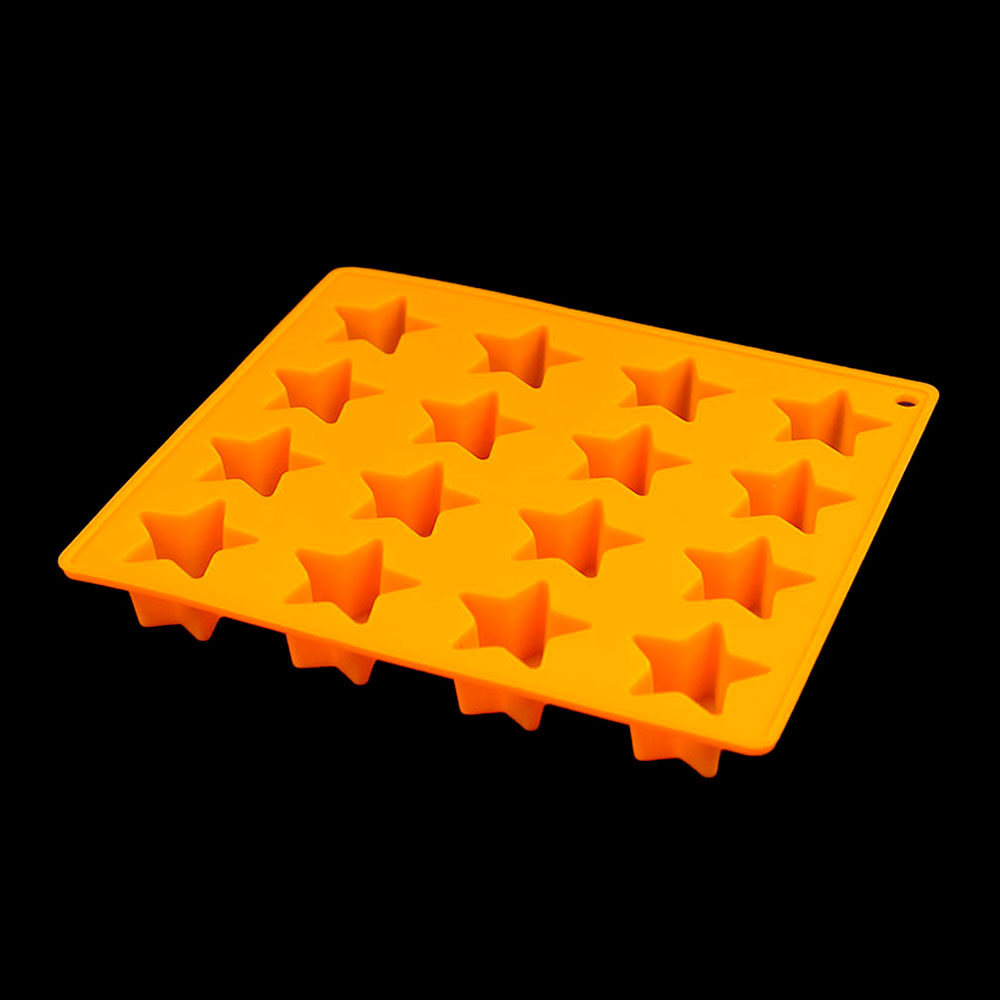 Silicone World DIY Five-pointed Star Ice Cube Silicone Molds 16 Grids Star Ice Grid Mold Ice Making Tray Chocolate Baking Tools: green