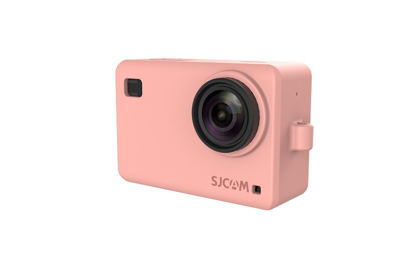 Original sjcam sj8 acessórios tampa da lente/capa/vidro uv filtro/protetor de tela filme para sj8 pro/plus vermelho mergulho ação câmera: silicone pink
