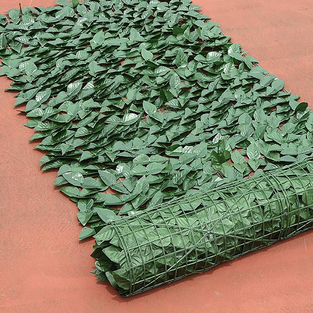 0.5*1m kunstige blade hæk hegn plast kunstige hængende vedbend diy væg altan indretning grønne blade haven baghave grønne: D