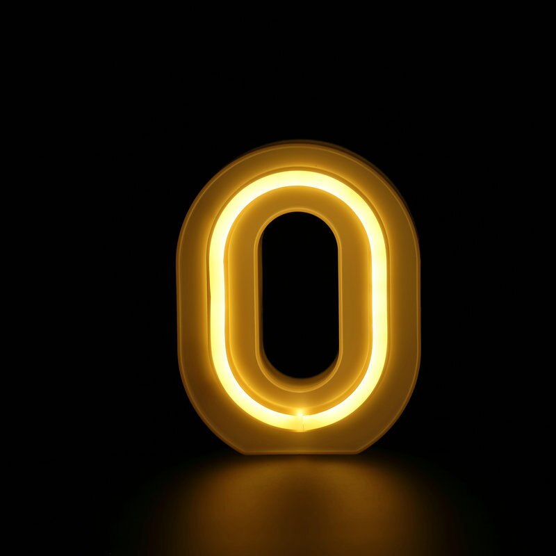 Flex Led Custom Neon Signs Number 0-9 Letter Signage Indoor Warm Light Display Light Up Signs Commercial Christmas Decorations: 0