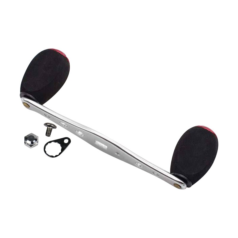 Carrete de pesca de modificación se Rocker brazo basculante alargado de carbono la manejar gota de agua de tambor de la rueda: Red black silver