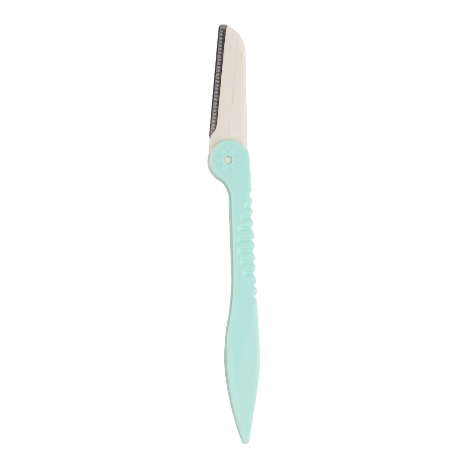 Recortador de cejas, afeitadora de cejas, cuchilla, moldeador de cejas, utensilio para eliminar el vello Facial, herramientas de maquillaje de belleza para mujeres, 1/3 uds.: Verde