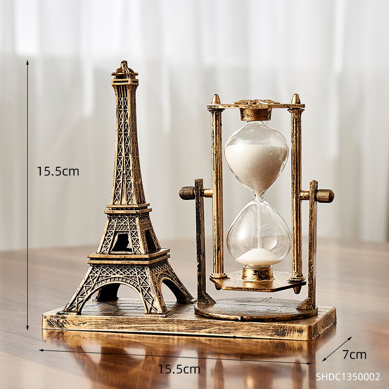 Décoration sablier de luxe Style européen, décoration Vintage pour salon, bureau, d&#39;affaires: Height-15.5cm