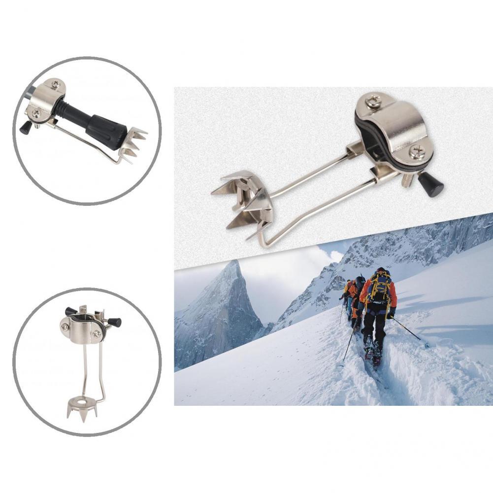 Crampones de acero inoxidable antioxidante para montañismo, equipo de escalada, puntas de hielo, muletas, garra, para exteriores