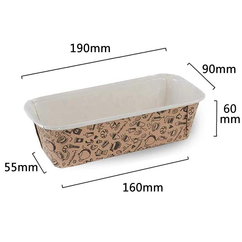 50pcs Paper Loaf Pan Disposable Bread Baking Mold Microwave Oven Freezer Safe Bakery Pastry Rectangle Pans Kitchen Accessories