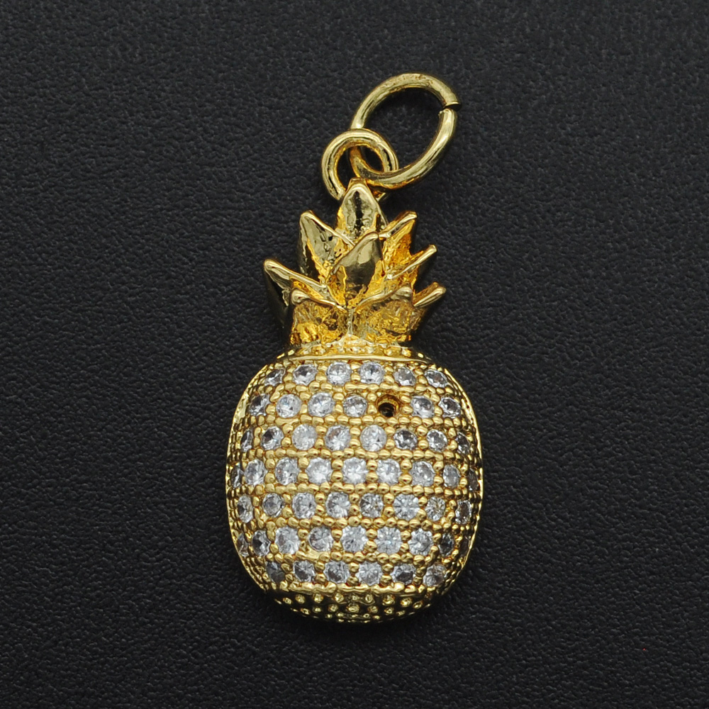Diy Ananas CZ Charms Cactus Ketting Hanger Zirkoon Apple Connector Voor Sieraden Zonnebloem Maken