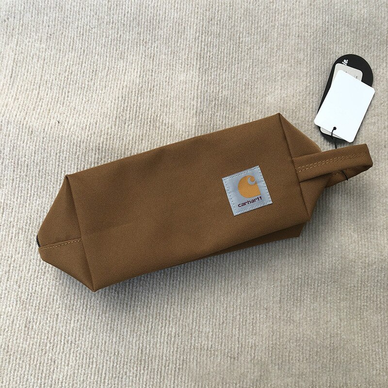Cosmetische tas dames make-up tassen toiletartikelen organizer effen kleur dames opbergtas make-up tas benodigdheden reistas: Bruin