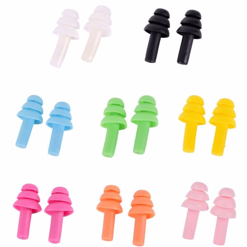 10 paar waterdichte siliconen oordopjes voor tijdens het zwemmen, oorbeschermers, geluidsreductie, beschermende oorkappen, comfortabele slaap tijdens het studeren: Veelkleurig -10 paar