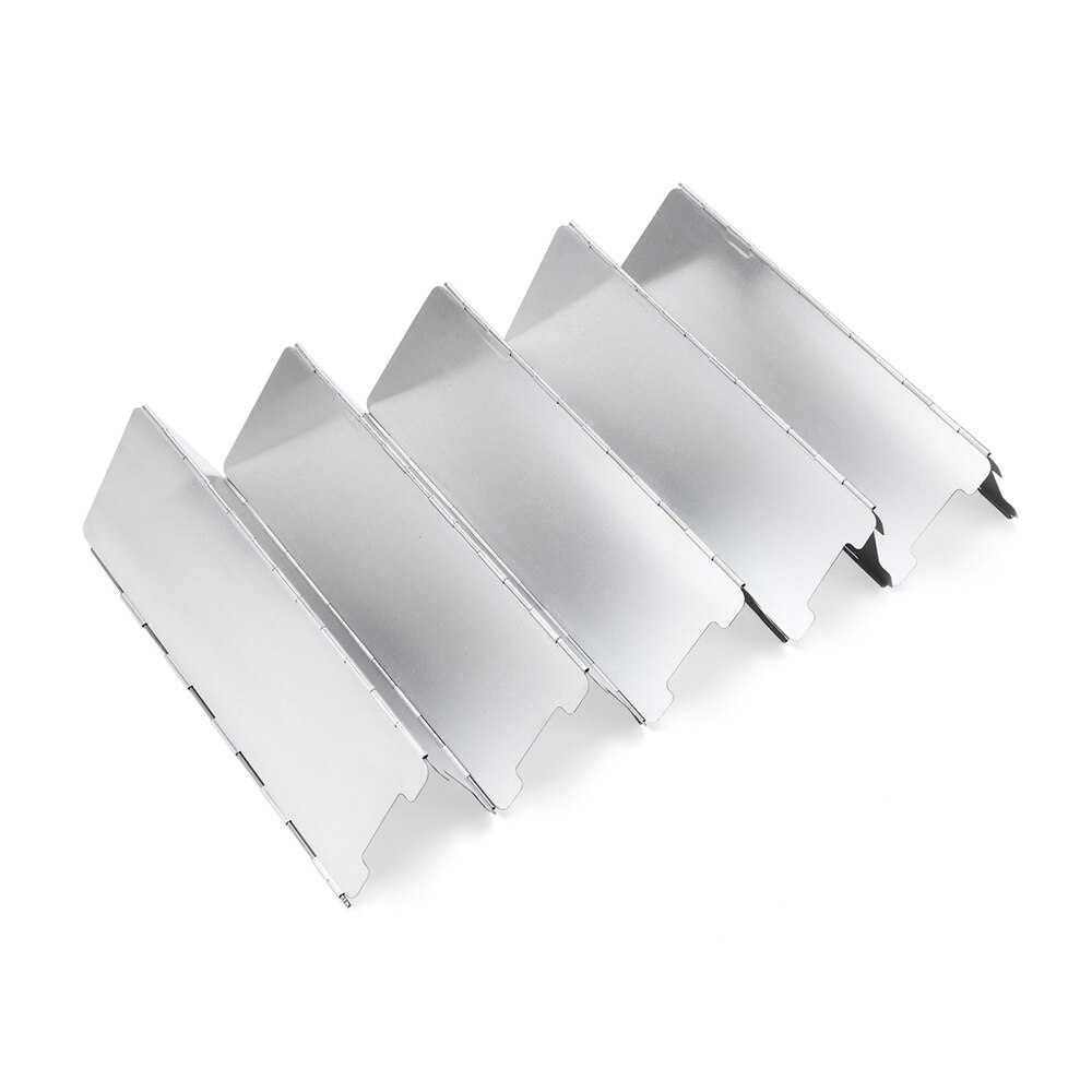 8-16 Platen Outdoor Gasfornuis Wind Shield Opvouwbare Camping Koken Brander Winddicht Scherm Aluminium Picknick Kachel
