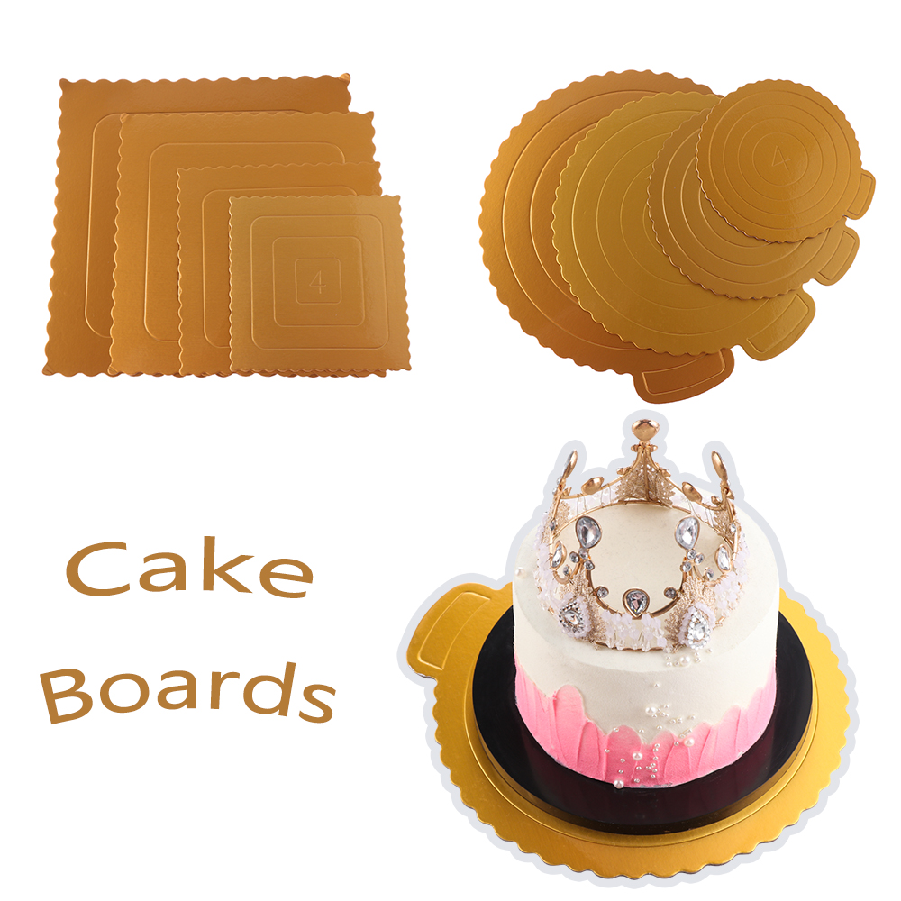 Mousse Cake Boards Gold Paper Cupcake Dessert Display Tray Pastry Baking Mat Cake Decor Tool Kitchen reposteria pasteleria Tool