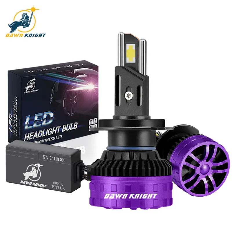 Dawnknight  p7 plus 140w h7 led-strålkastarlampor 6000k 4300k led  h4 h11 hb3 9005 hb4 9006 led dubbla kopparrör 12v 2 st