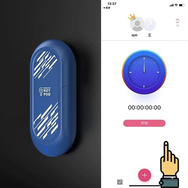 Lockink Qiui App Key Pod Kuisheidskooi Key Box Remote Lock Outdoor Intelligente Controle Cock Kooien Accessoires Mannelijke Kuisheidsgordel