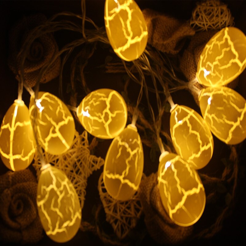 LED lights flashing lights stars lights string Christmas wedding crack eggs stars decoration lights: Warm White / 1.5M