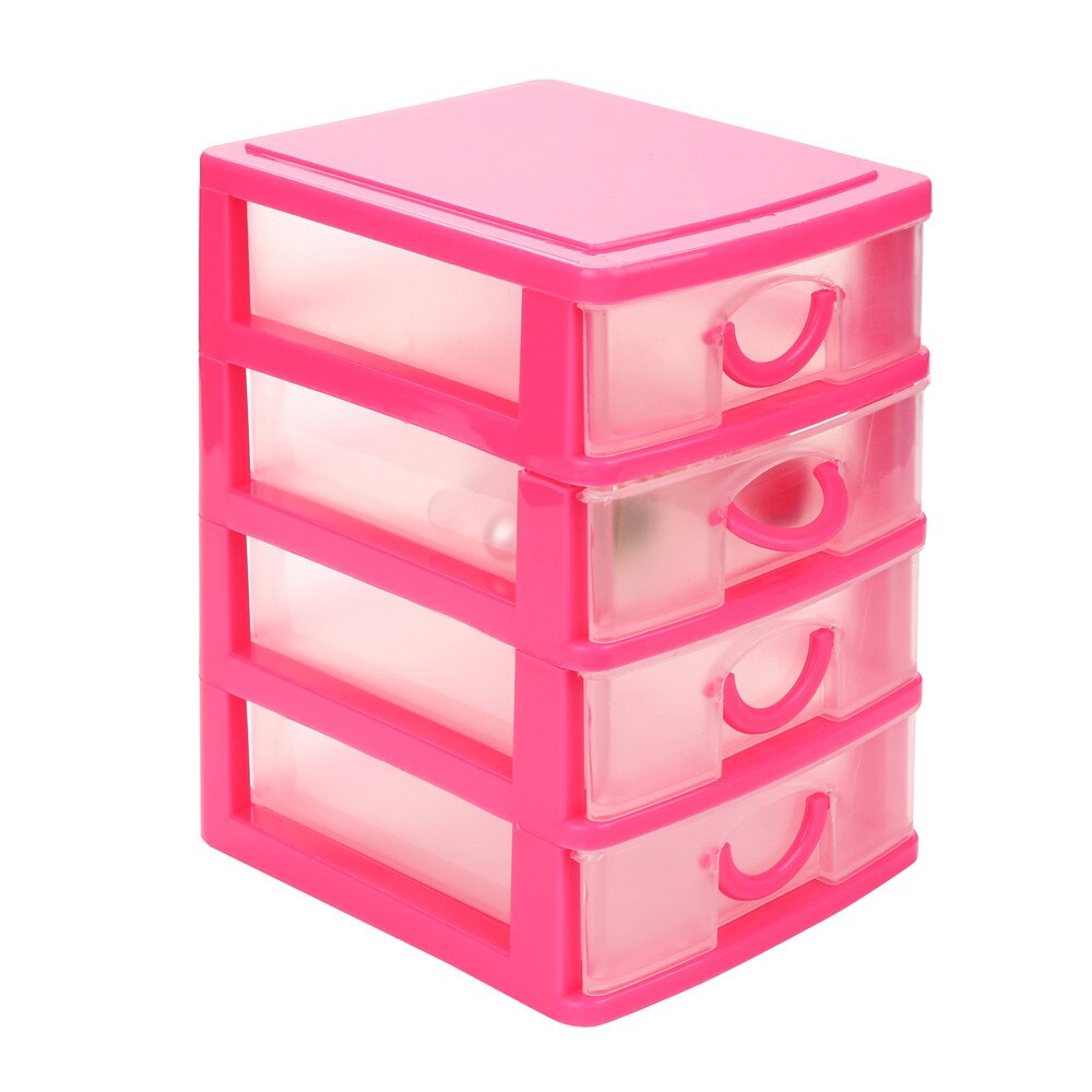 Durable Plastic Mini Desktop Drawer Sundries Case Small Objects Jewelry Newest Makeup Organizer Storage Container: RD L