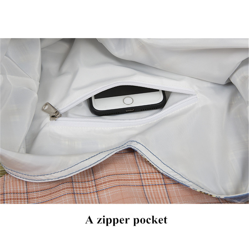 Borsa a tracolla a tracolla scozzese di grande capacità borsa portatile riutilizzabile ecologica per borse da Shopping tascabili da viaggio