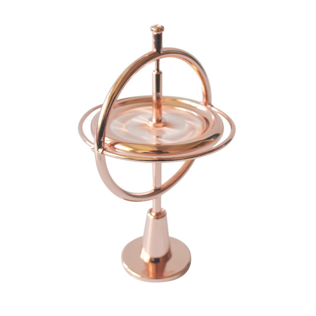 Giroscopio de Metal antigravedad para adultos, artefacto de descompresión, juguete de enseñanza, equilibrio de rotación, tecnología negra, giroscopio mecánico: Default Title