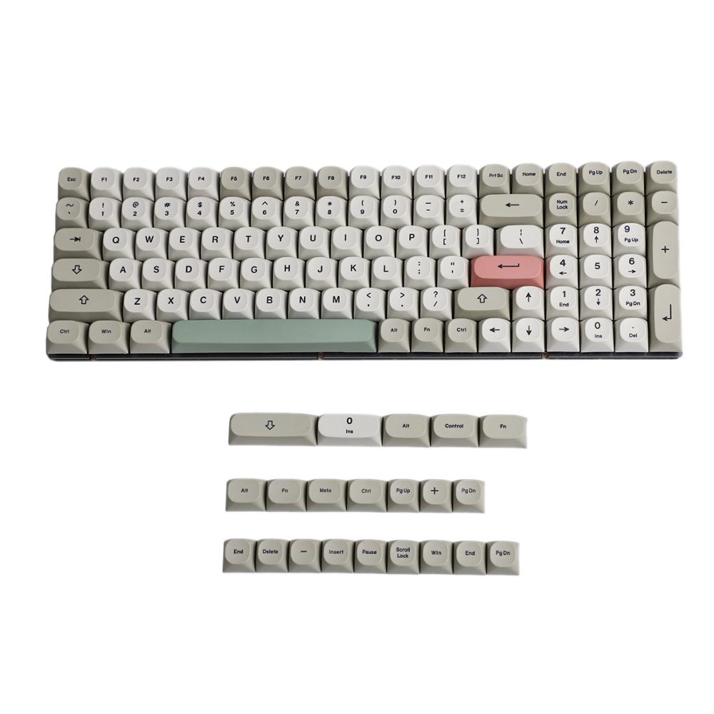 Teclado mecánico Retro PBT 121 MA Dye Sub 9009, para teclado mecánico MX, filtro Ducky 104 TKL 61 KBD75 Kira96 YMD96 GK64 Tada68 ID80