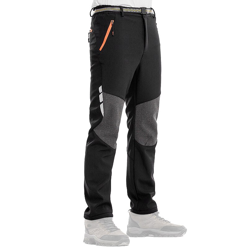 Męskie spodnie rowerowe sportowy outdoorowe jesienne i zimowe oraz aksamitne pogrubienie ciepłe i wiatroodporne spodnie wędkarskie: L