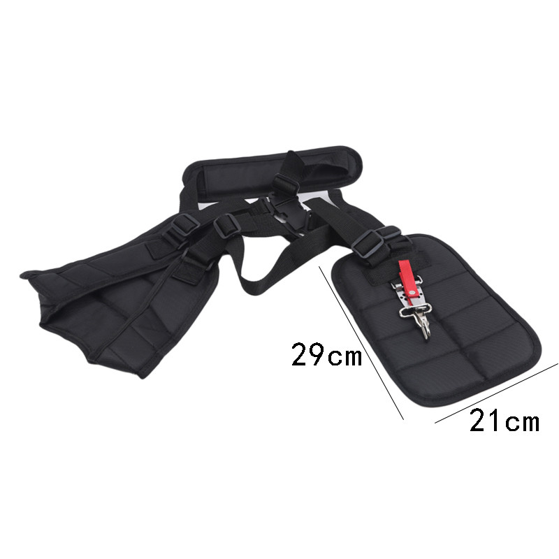 Black Grass Cutter Accessories Double Shoulder Strap Harness For Brush Cutter With Confortable Shoulder Padsleg Prote