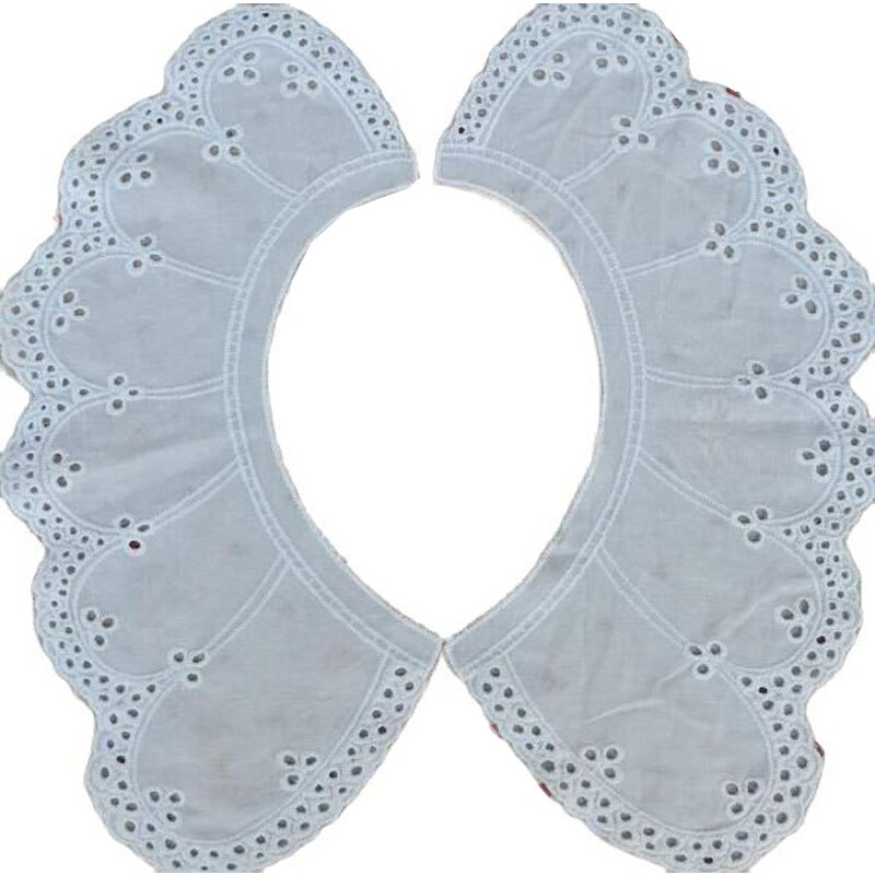 Tela de encaje bordado de algodón blanco de lujo, apliques DIY, cinta para cuello, cuello, costura artesanal, guipur, decoración de vestido de boda