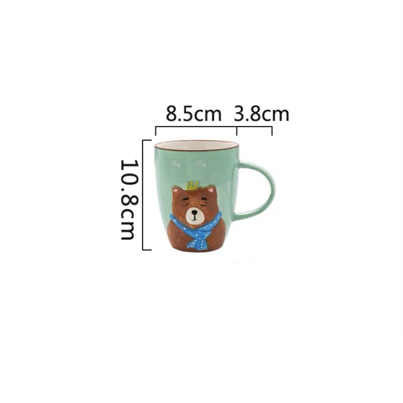 Nordic Ceramic Animal Dinner Plate Children's Rice Bowl Cute Home Baby Tableware Cartoon Dessert Dishes Breakfast Plate: M