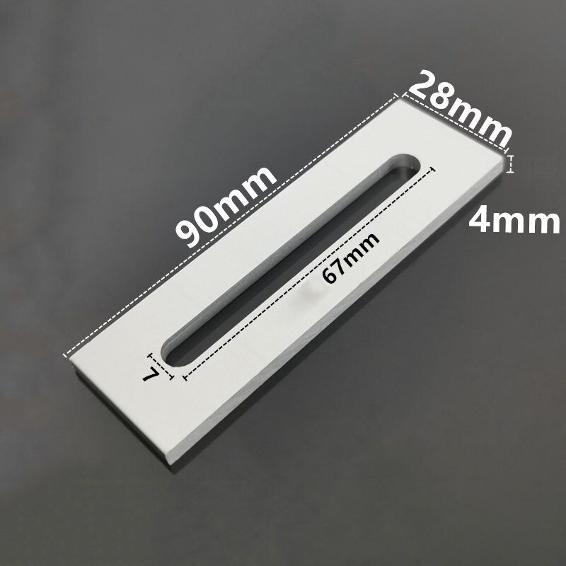 Aluminium Profiel Aansluitplaat Oppervlak Versterking Aluminium Plaat Voor 20/30/40 Serie Profiel Cross Plaat Joint Connector: 30-67mm