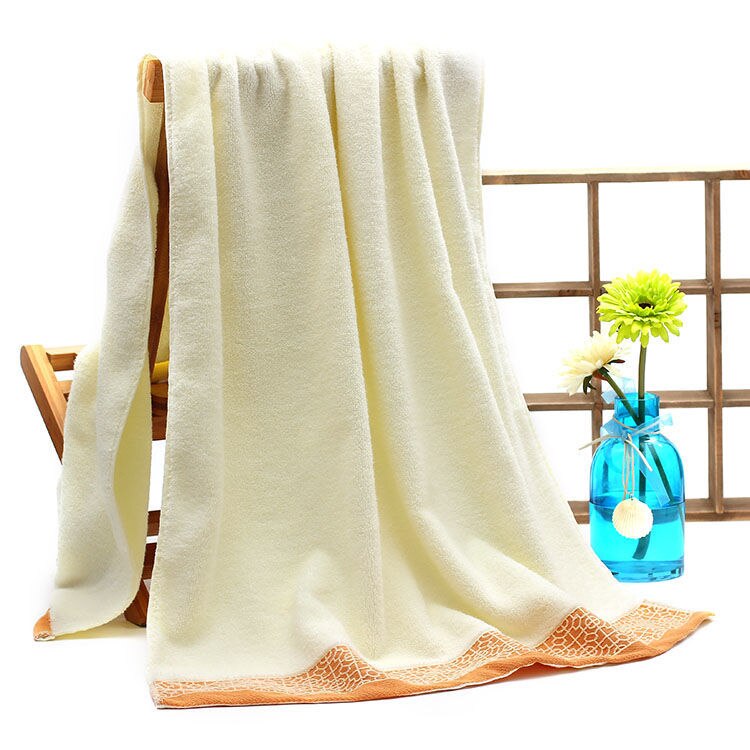 Ensemble de serviettes de bain en coton épais et absorbant, grande serviette de visage imprimée de style européen, 3 pièces, haut de gamme, offre spéciale: beige bath towel