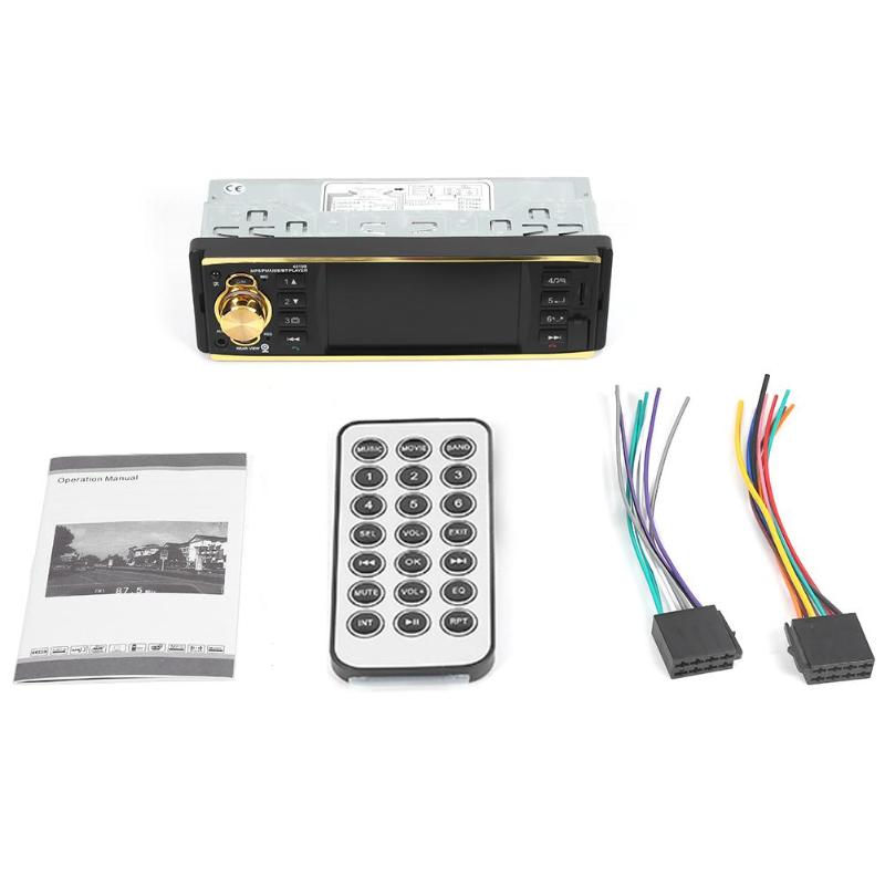 VODOOL-Autoradio 4019B 4.1 pouces | Autoradio 1 Din, Audio MP5, lecteur AUX FM, Bluetooth, Support d'autoradio, caméra arrière, télécommande: Set 4