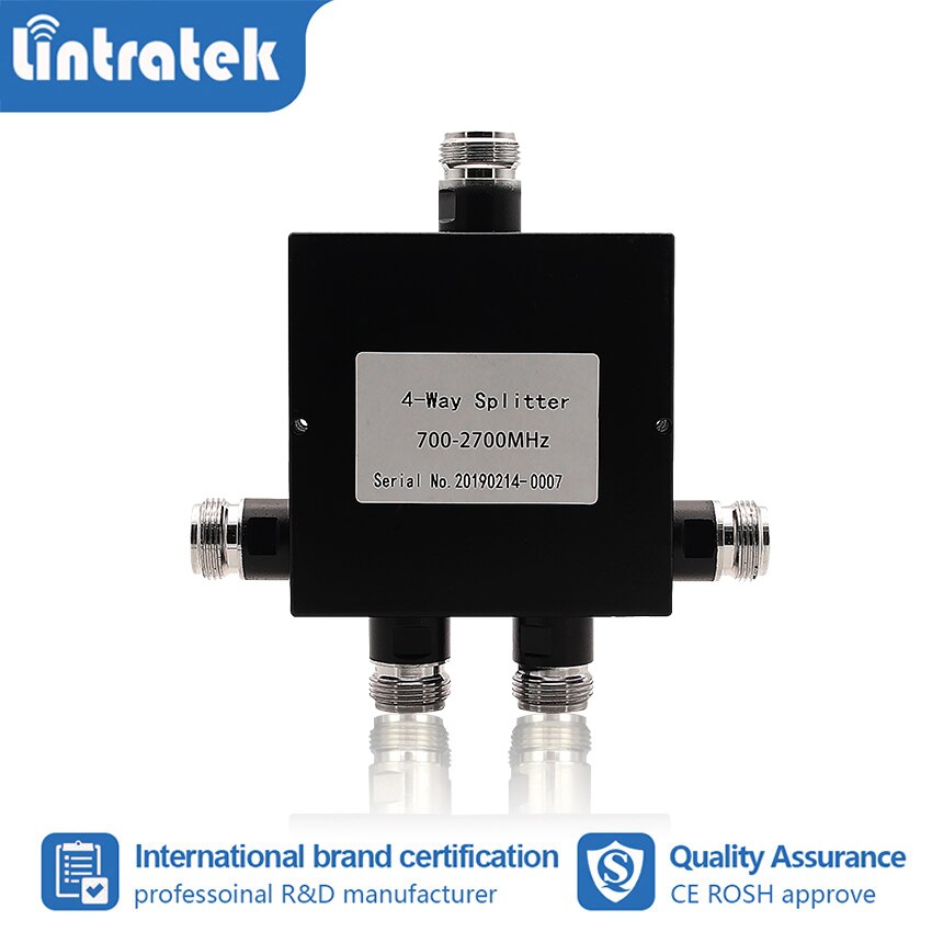 Upgrade 800~2500mhz 4-way Splitter for 2G 3G 4G 850/900/1700/1800/1900mhz Cellphone Signal Booster Repeater Amplifier #4