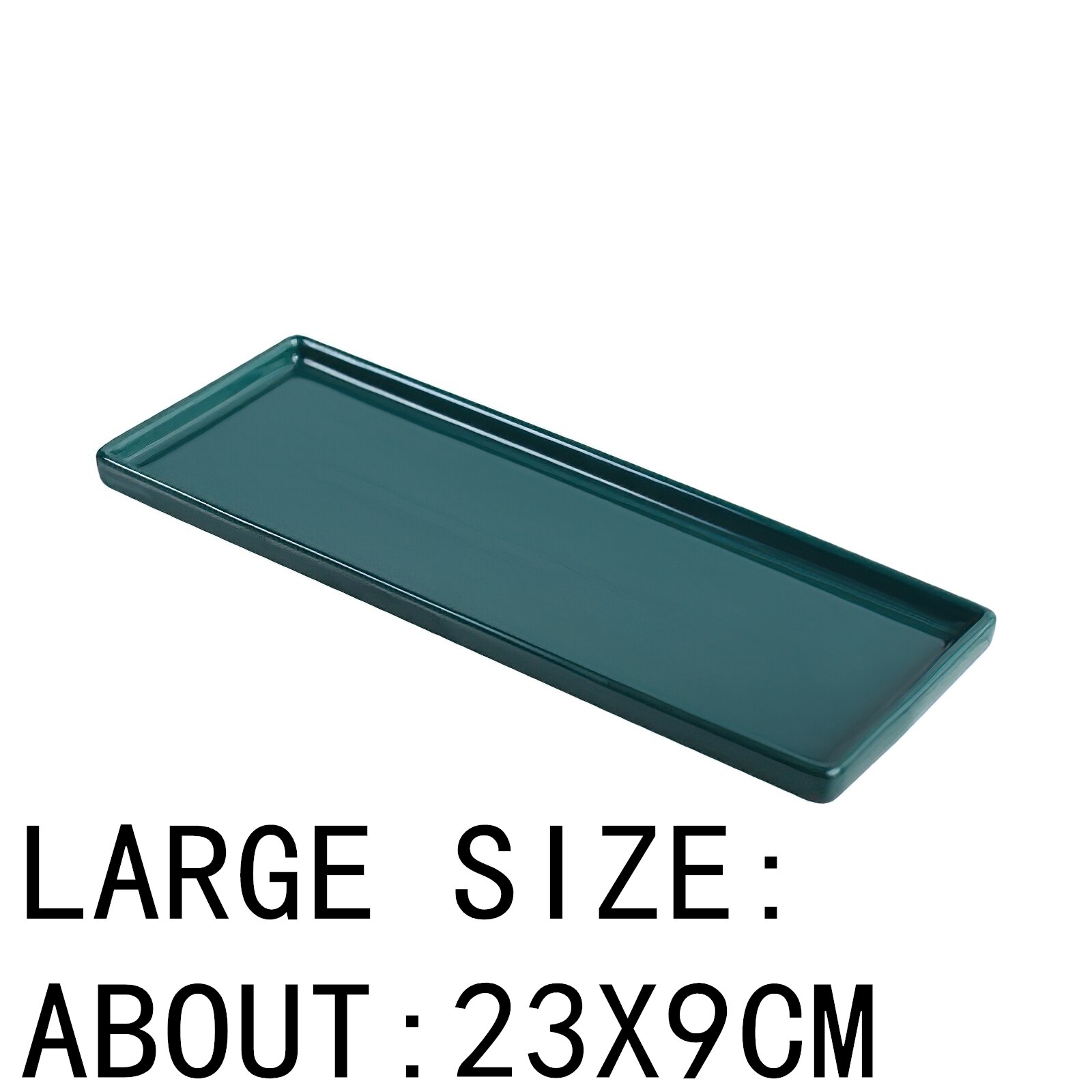 Japanese-style Rectangular Ceramic Tray Plate White Porcelain Rectangular Plate Mouthwash Cup Tray Bathroom Living Storage Tray: 1PCS LARGE2