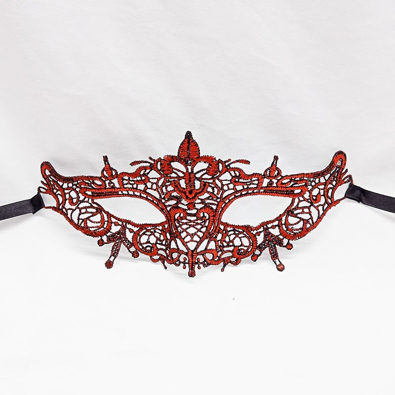 Masques mascarade ajourés en dentelle pour dames | Masques pour bal d'halloween, demi-masques de fête, fournitures de fête, noir blanc #30: TR