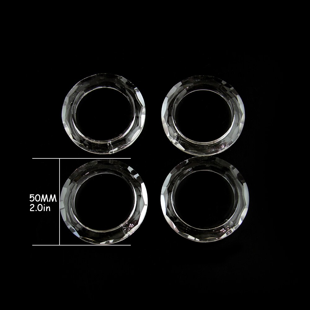 50mm Crystal Light Ring Circle Handing Crystal Light Ring Chandelier Glass Crystals Lamp Prisms Parts Drops Pendant Ring