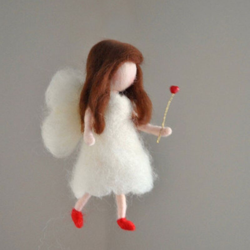 Jiwuo Cute Little Fairy Wool Felt Craft DIY Non Finished Poked Set Handcraft Kit for Needle Material With Instructions: 5