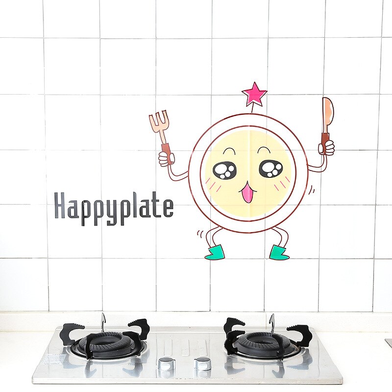 2 PC Transparent Self-adhesive Paper, High Temperature Resistant, Oil Proof, Kitchen Tile Waterproof, Fume Wall Sticker