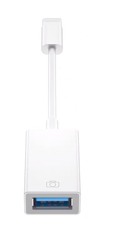 Adapter Lightning na USB OTG dla IPhone Ipad Mysz Klawiatura Ładowanie U Disk Aparat fotograficzny Czytnik kart Konwerter danych Iphone Otg: WHITE
