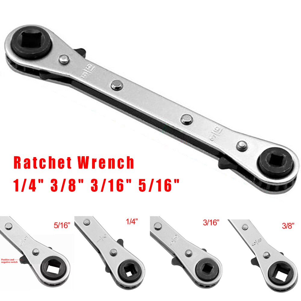 Koeling Ratelsleutel 1/4 3/8 3/16 5/16Inch Poort Klep Hvac Tool Cs Voor Gebruik Op Compressoren Met toegang Kleppen