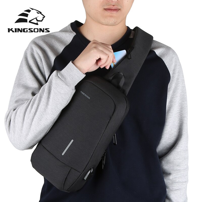 Kingsons Mannen Crossbody Schoudertassen Tote Business Man Messenger Bag Big Size Split Borst tassen