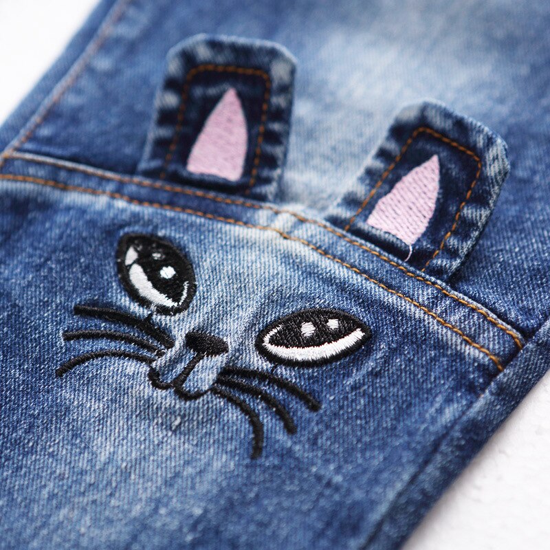 Pantalones vaqueros para niña casual con perlas Hole Bell-bottomed, pantalones vaqueros para niñas, pantalones de Jean para niños TCX13