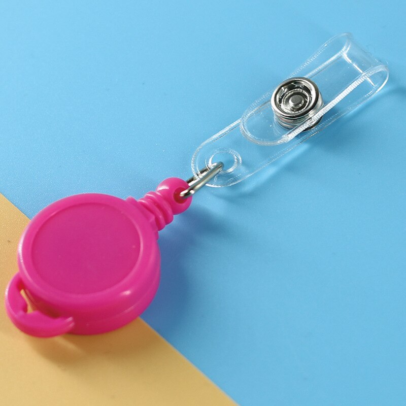 Retractable Pull Badge ID Lanyard Name Tag Card Badge Holder Reels Key Ring Chain Anti-Lost Clips School Student Office Supplies