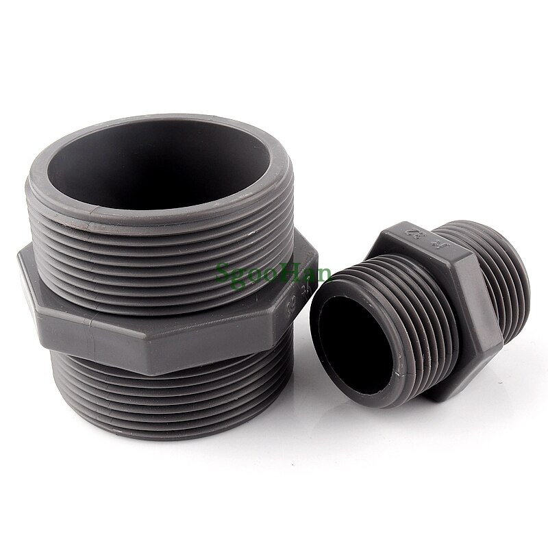 Conector de rosca macho de PVC para tubería de Acuario, accesorios de unión para pecera, marco de plantación hidropónico, 1/2 "~ 2", 2 ~ 50 Uds.
