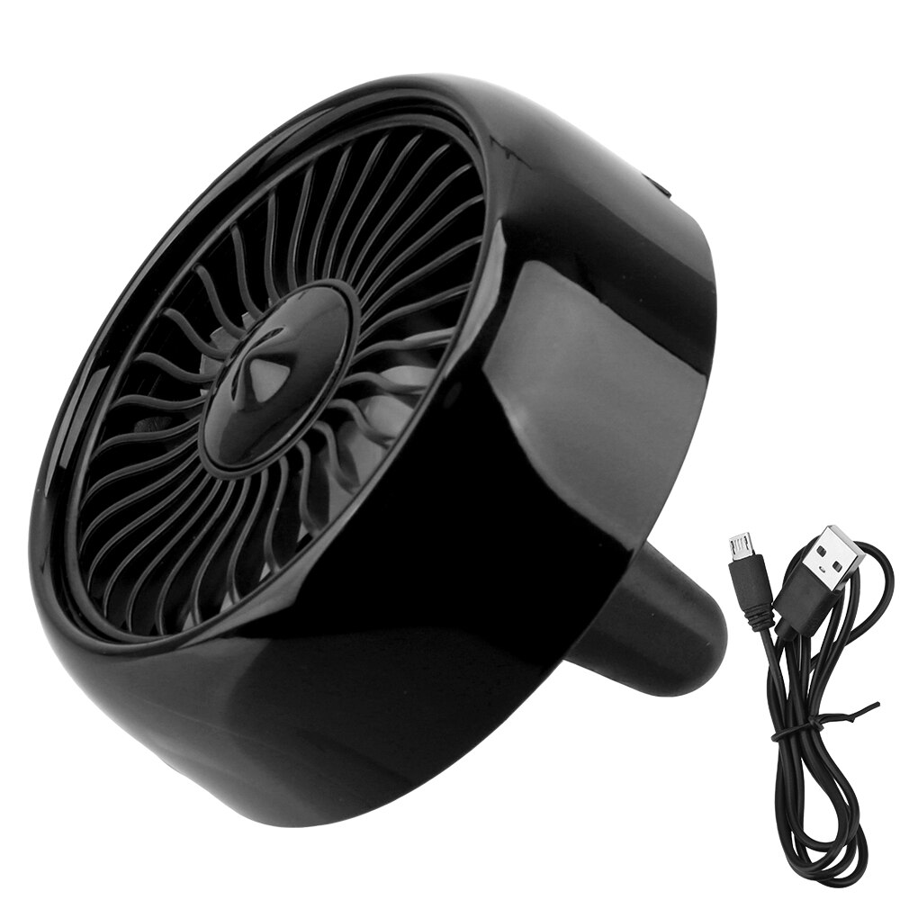 Leepee Multi-Functie Auto Air Koeler Ventilator Met Kleurrijke Led Voor Air Outlet Center Console Usb Mini Fan Auto elektrische Ventilator: Air Outlet Black