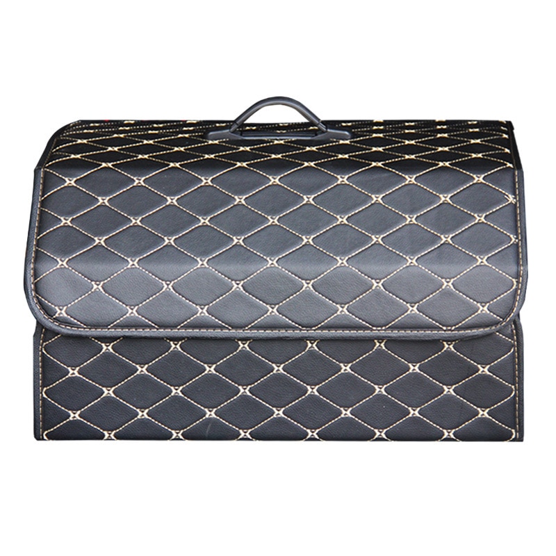 Waterproof Cargo Storage Box PU Leather Trunk Organizer Folding Car Storage Car Trunk Stowing Tidying for Car SUV