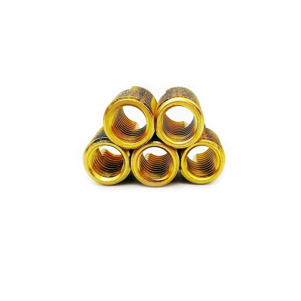 Buje de tornillo de inserción autorroscante galvanizado, 10 M6a-1.0, 302, tipo ranurado, inserción de rosca de alambre, reparación de tuerca autorroscante