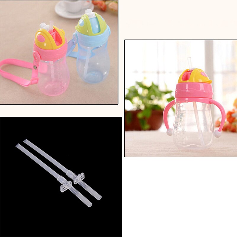 1 sæt børneflaskehal 2 stk flydende silikone pp sippy drink cup tilbehør tilbehør til børneflaske