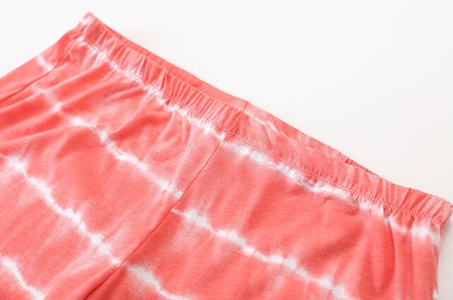 Sommer kvinder pyjamas bomuld sød stribet bogstav pyjamas sæt top + capris elastisk talje plus størrelse 3xl lounge pyjamas  s95609