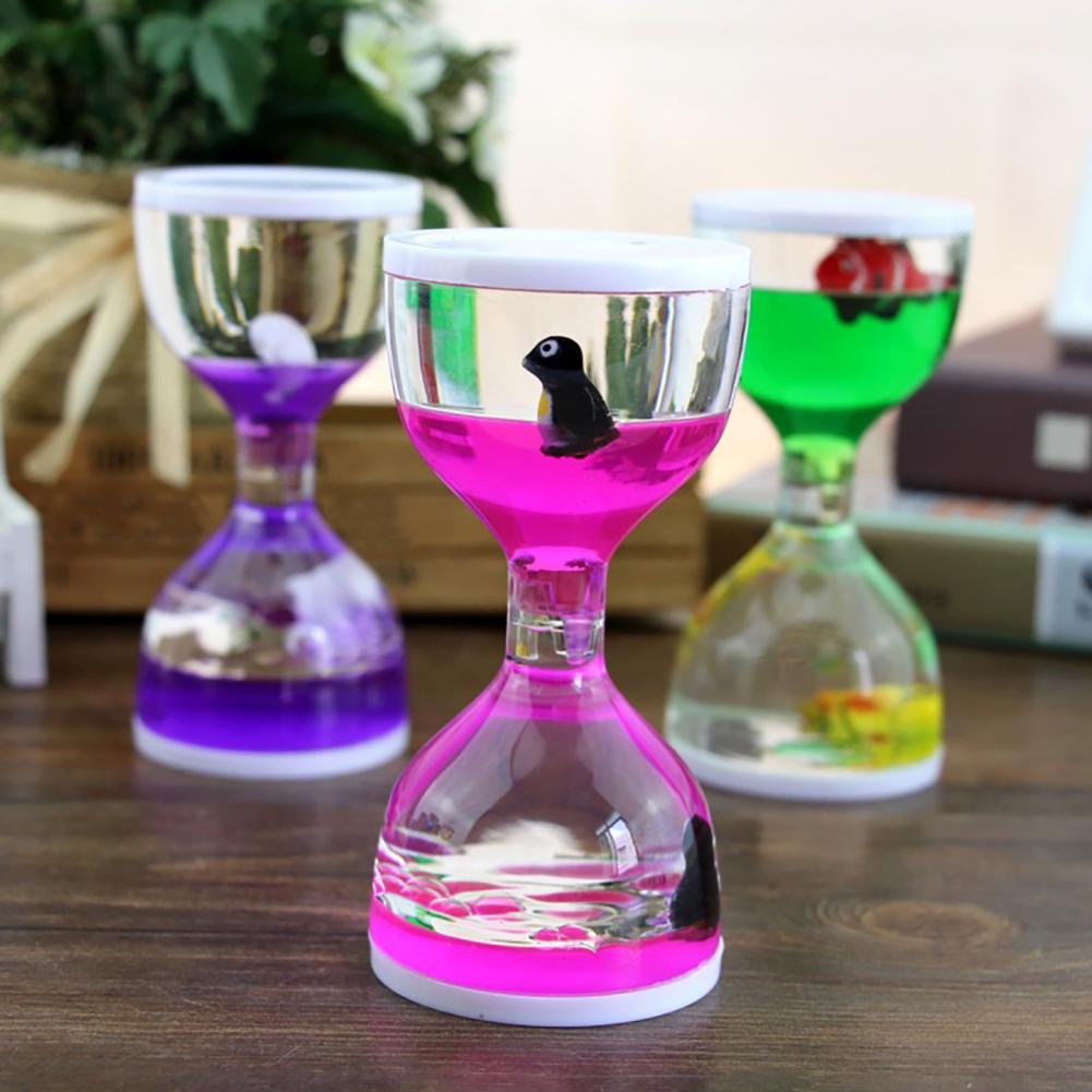 Reloj de arena líquido, temporizador de arena para aliviar el estrés, encantador y satisfactorio, temporizador de gota de aceite sensorial, reloj de arena de aceite, de Navidad, decoración del hogar